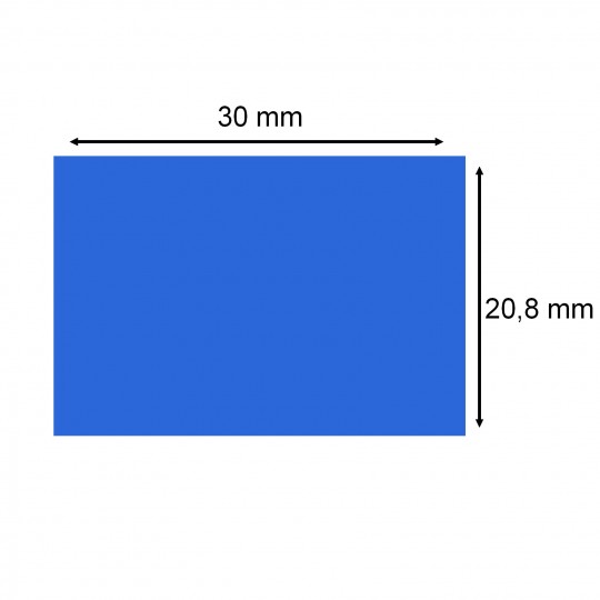 Etiquette adhésif permanent bleu EP208C-003 pour pince SATO PB3-208  30x20,8mm