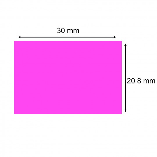 Etiquette adhésif permanent rose EP208C-006 pour pince SATO PB3-208  30x20,8mm