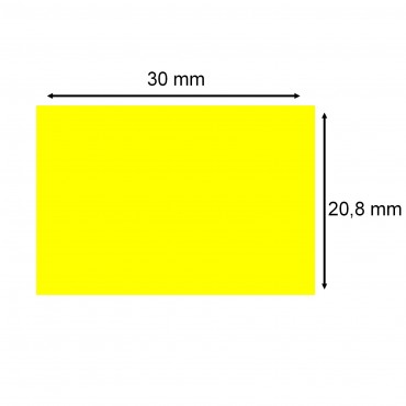 Etiquette adhésif permanent jaune fluo EP208F-002 pour pince SATO PB3-208 30x20,8mm Etiquette adhésif permanent jaune fluo EP208F-002 pour pince SATO PB3-208 30x20,8mm