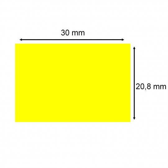 Etiquette adhésif permanent jaune fluo EP208F-002 pour pince SATO PB3-208  30x20,8mm