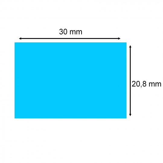 Etiquette adhésif permanent bleu fluo EP208F-003 pour pince SATO PB3-208  30x20,8mm