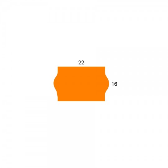 Étiquette adhésif permanent orange pour pince SATO JUDO 22 EPM22/16C-007 22x16mm