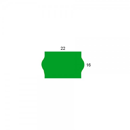 Étiquette adhésif permanent vert pour pince SATO JUDO 22 EPM22/16C-004 22x16mm