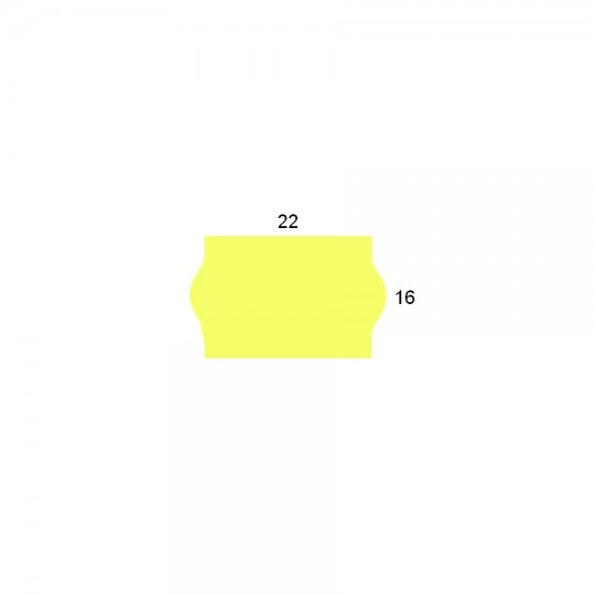 Étiquette adhésif permanent jaune pour pince SATO JUDO 22 EPM22/16C-002 22x16mm