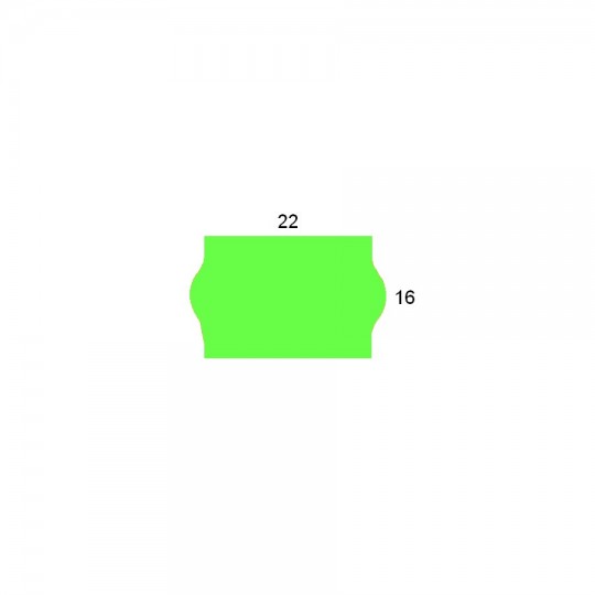 Étiquette adhésif permanent vert fluo pour pince SATO JUDO 22 EPM22/16F-004 22x16mm