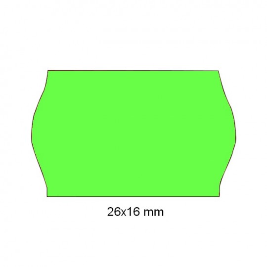 Étiquette adhésif permanent vert fluo EPM16F-004 pour pince SATO JUDO 26  26x16mm