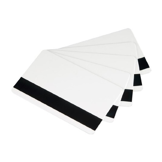 Carte premium PVC ZEBRA blanche avec Ruban pour encre UV avec piste magnétique 104524-105